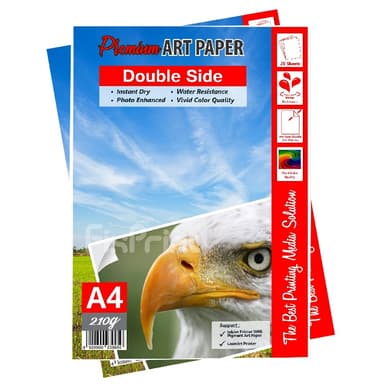 Kertas Art Paper Xantri Double Side A4 210gsm isi 20 lmbr, Kertas Art Karton Cartoon Printer A4