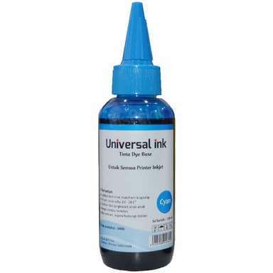 Tinta Refill Printer Ink Cyan 100ml Can EP Bro HPC Tinta Dye Base Tutup Model Kerucut