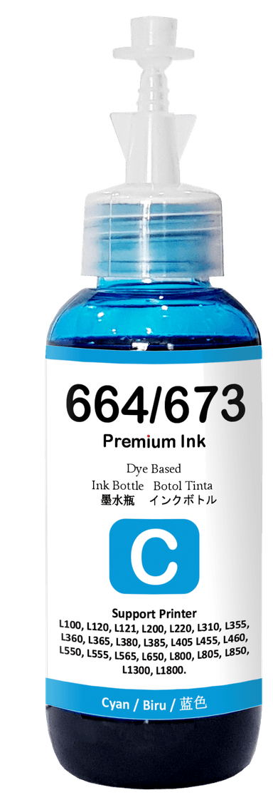 Tinta Premium 664/673 Cyan 100ml