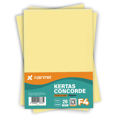 Kertas Concorde Xantri F4 90gr Cream Isi 20 Lembar
