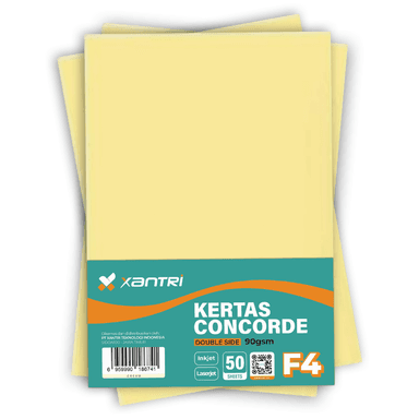 Kertas Concorde Xantri F4 90gr Cream Isi 50 Lembar