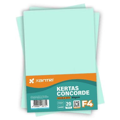Kertas Concorde Xantri F4 90gr Light Blue Isi 20 Lembar